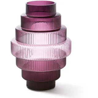 POLSPOTTEN - Steps Vase L, dunkles lila
