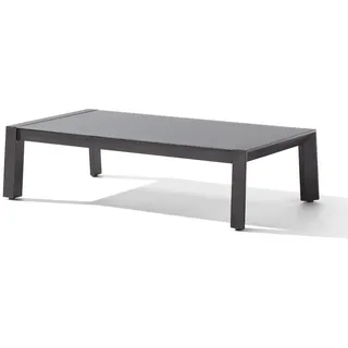 Sieger Brisbane Loungetisch 120x65x31 cm eisengrau/Glas hellgrau matt