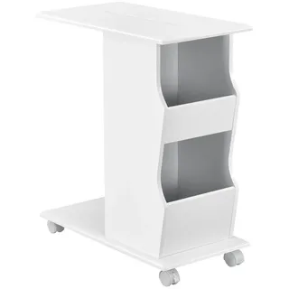 [en.casa] Beistelltisch Weiß MDF 53 x 63 x 30 cm