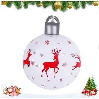 LuxusKollektion Dekokugel Weihnachtskugel Aufblasbar 40cm Weiss (1 St) weiß