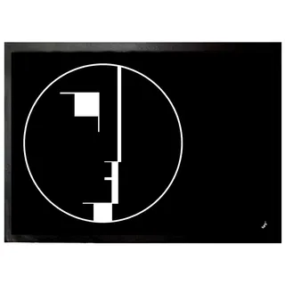 1art1 Oskar Schlemmer Staatliches Bauhaus, Logo, 1922 Fußmatte Dekomatte Innenbereich | Design Türmatte 70x50 cm