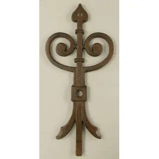 Casa Padrino Wanddeko Anker Rustikal Braun 23 x 1,5 x H. 50 cm -  Nostalgischer Metall Anker - Wohnzimmer Deko - Garten Deko - Terrassen Deko - Deko Accessoires