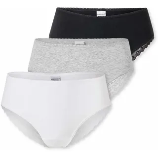 SCHIESSER Brazilian Slip 3 St. Schwarz/Grau/Weiß 38