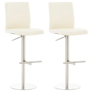 deluke Barhocker DIVER 40 x 49 x 93 cm Creme/Silber