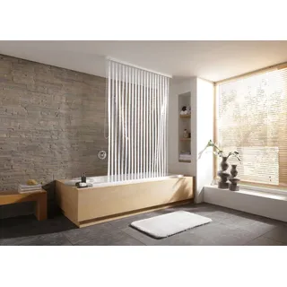 KLEINE WOLKE Duschrollo 128 x 240 cm weiß mit Streifen
