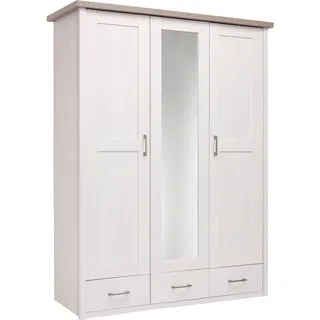 Bega Consult Kleiderschrank Luca 148 x 201 x 62 cm Pinie Weiß/Trüffel