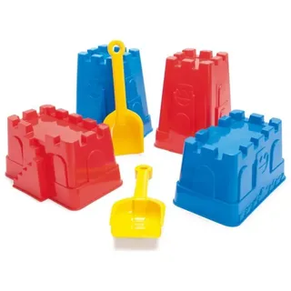 dantoy Badespielzeug Sandburg-Formen und Schaufel 6 teilig, für Strand, für Sandkasten