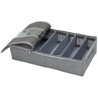 MISNODE Unterbett-Schuh-Organizer, 6 Paar Schuh-Organizer, Unterbett-Schuhbox, Aufbewahrungsbehälter mit transparenter Abdeckung, faltbar, waschbar, Schuhaufbewahrung