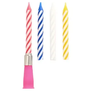 Papstar Musikkerze 12 cm farbig sortiert "Happy Birthday" mit Ersatzkerzen