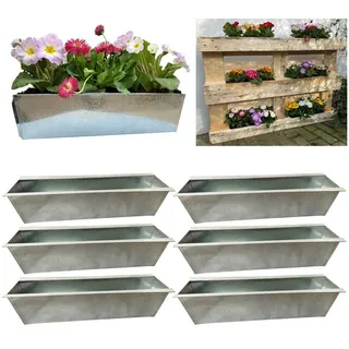Hossi's Wholesale Balkonkasten 38 x 13 x 9 cm Silber