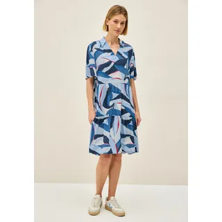 Cecil Volantkleid Midikleid grafisch Blau XL