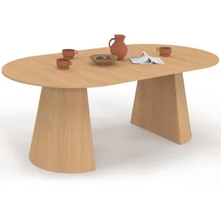 IDMarket - Esstisch, rund, ausziehbar, Angele, 4-10 Personen, 110-200 cm | Holzfarbe: Buchenoptik