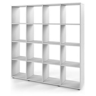 Mucola Raumteiler »Raumtrenner Regalwand Weiß 16 Fächer Bücherschrank Kinderregal Holzregal Regal«, Stück, Melaminbeschichtet