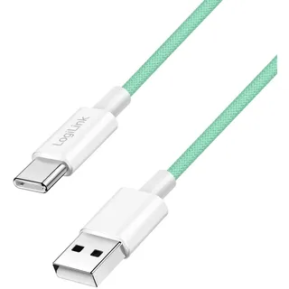 Logilink USB-C auf USB-A 1,5 m Grün