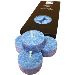 Kerzenfarm plaristo Pflegelinie Palm Wax Teelichter mit 4,5 cm Durchmesser Glas klar Tee Light-Holder, blau, 10 Stück