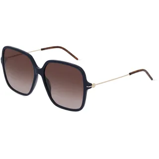 Gucci GG1267S Damen-Sonnenbrille Vollrand Quadratisch Kunststoff-Gestell, blau