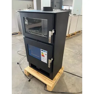 - Holzofen Verso F 9kW mit Edelstahl-Backofen Kaminofen Heizen & Kochen