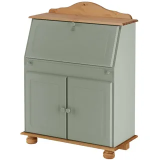 OTTO home Sekretär Mette, Schreibtisch im Landhausstil, aus Massivholz, Breite 82 cm grün