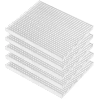 Aluminium-Kühlkörper,5 Stück Heat Sink Diffusion Cooling Fins CPU Ultradünne Heatsink Waerme für Transistor Halbleiter Kühler,100 x 80 x 7 mm