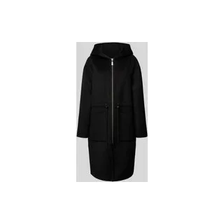 Mantel mit Kapuze, Black, XS