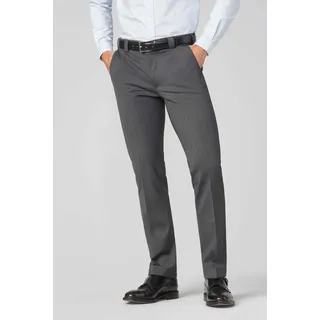 Meyer Anzughose "Roma", Herren, Gr. 50, Normalgrößen, grau, 54% Polyester, 43% Wolle, 3% Elasthan, unifarben, slim fit lang, Hosen Anzughose, mit Französische Seitentaschen