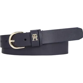 Tommy Hilfiger Damen Gürtel Timeless 2.5 cm Ledergürtel, Blau (Space Blue), 130 - 130