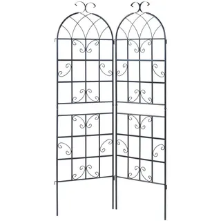 casa.pro Rankgitter-Set 50 x 180 cm Schwarz/Metall