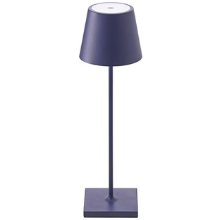 SIGOR LED Tischleuchte Stilvolle Akku-Tischlampe, LED fest integriert, Warmweiß, Extra-Warmweiß, kabellose Tischleuchte, 38x10x10 cm blau