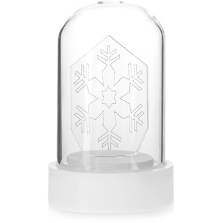 DecoKing LED Deko Weihnachten Glaskuppel Schneeflocken Beleuchtung Ilum Snowflake