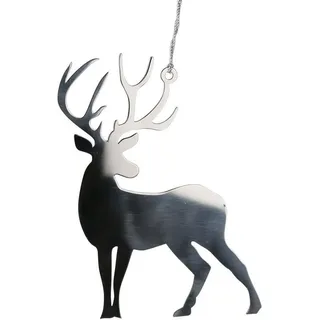 AM Design Baumbehang Hirsch, Weihnachtsdeko, Christbaumschmuck (1 St), aus Edelstahl silberfarben