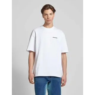 Oversized T-Shirt mit Logo, Weiss, XL