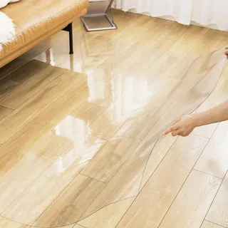 Transparent Bodenschutzmatte PVC,2mm,Nach Maß Schreibtisch Bodenschutzmatte Bodenschutzmatte Bürostuhl für Hartböden Stuhl Unterlegmatte Kratzfest (70x160cm)