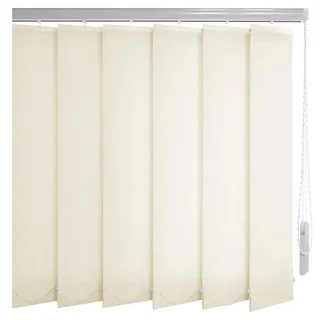 Sonnenschutz-HH® - Lamellenvorhang creme lichtdurchlässig - Breite 200 cm x 150 cm Höhe - Lamellenbreite 127mm Vertikaljalousie Vertikalanlage Schiebevorhang