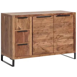 massivum Waschtisch Sydney Akazienholz, Badunterschrank Massivholz (1-St) braun