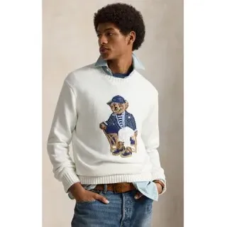 Polo Ralph Lauren für Herren. 710B19758001 Jersey Bear weiß (M), Lässig, Baumwolle