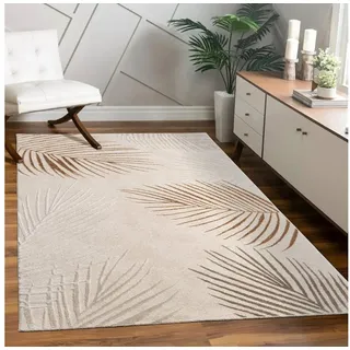 Paco Home Tuana 218 Kurzflorteppich 120 x 160 cm Beige
