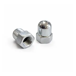 TIYO 2x Hutmutter FG 9,5 Edelstahl silber – Achsmutter SW15 für Fahrradachsen