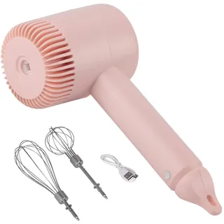 TOPINCN Handmixer, Elektrischer Kuchen Schneebesen Tragbarer Küchen Milchkännchen Kabelloser Host Mixer Einkopf Ei Schläger Dessert Kuchen Kleiner Mischmixer (【41822】 Rosa kabellose 2