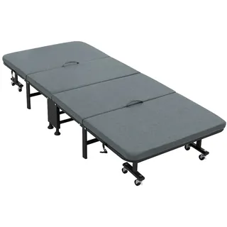ECD Germany Gästebett Klappbett 80 x 190 cm blau