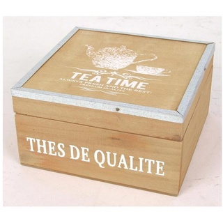 BURI Vorratsdose 12x Holz-Teebeutelbox 16x16x9cm Teebox Tee Box Küchenhelfer Küche Haus, Holz