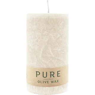 Richard Wenzel 100% PURE, OLIVE WAX, vegane Stumpenkerze, Sahara, WENZEL, 130/70 mm, Brenndauer ca. 59h