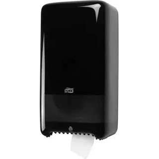 Tork, Toilettenpapierhalter, 557508 Doppelrollen Toilettenpapierspender, schwarz für Midi Toilettenpapier