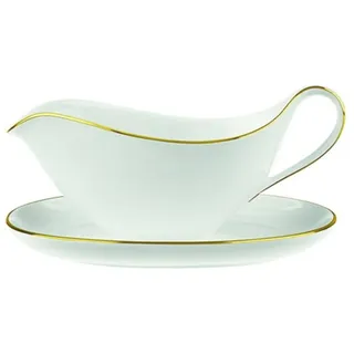 Villeroy & Boch Sauciere Signature Anmut Gold Sauciere 2tlg, Premium Porcelain, (Saucieren) bunt|weiß