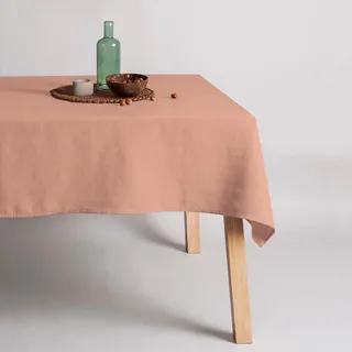 Belum Anti-Flecken-Tischdecke, Leinen, 100% Dustypink, rechteckig, Harz-Tischdecke, wasserabweisend, in verschiedenen Größen, Leinen-Tischdecken für Innen und Außen, 350 x 150 cm