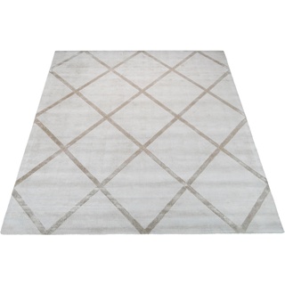 Teppich ANDAS "Blerina" Teppiche Gr. B/L: 200 cm x 290 cm, 13 mm, 1 St., beige (creme, taupe) Teppich Esszimmerteppiche Teppiche elegant glänzender Kurzflorteppich in Seiden-Optik