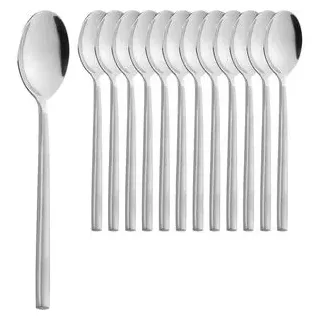 Esmeyer Esslöffel Silke 142-156, geschmiedet, 19,8 cm, Edelstahl 18/0, silber poliert, 12 Stück