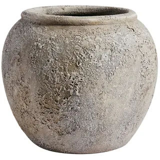 Muubs - Luna Schale, Terrakotta, H 25, Ø 29 cm, grau