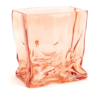 Vase sac terracotta 15 cm - Mehrfarbig Quadratisch Glas Amadeus 10.6x15.5 cm