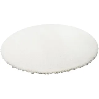 Snapstyle Luxus Hochflor Shaggy Teppich Dream Creme 200cm Rund
