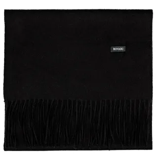 Bovari Kaschmirschal Kaschmir Schal Herren – 100% Kaschmir / Cashmere – Premium Qualität, 180 x 31 cm schwarz